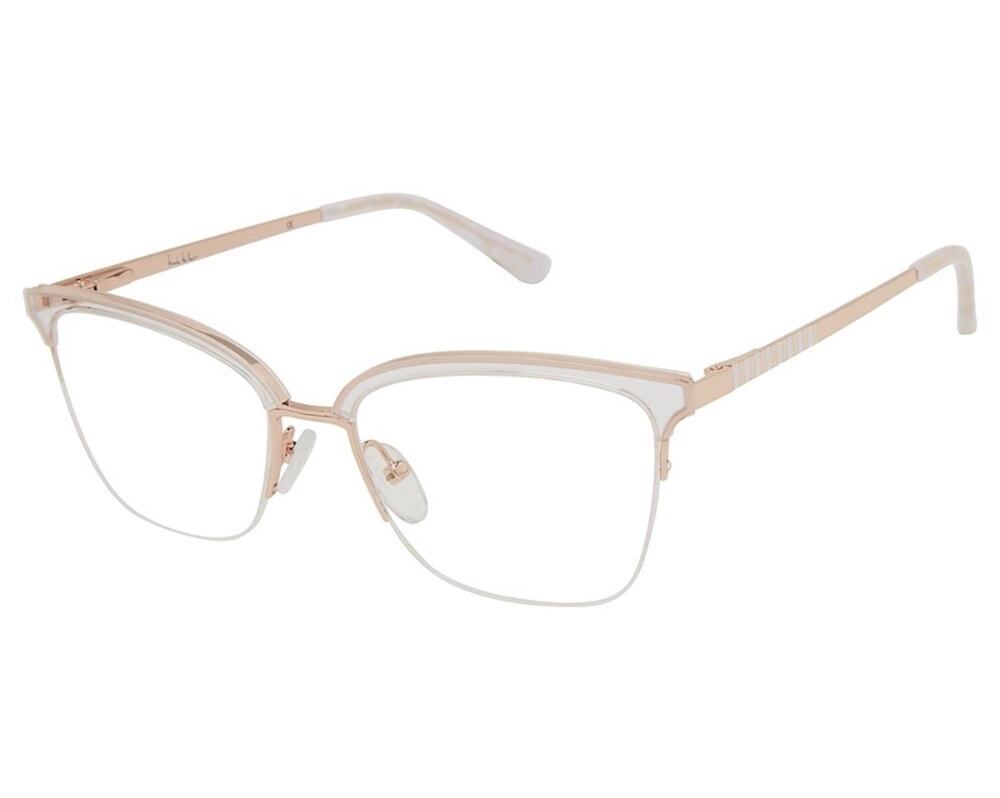 NEW Nicole Miller Cannes Crystal Pink Metal Eyeglasses